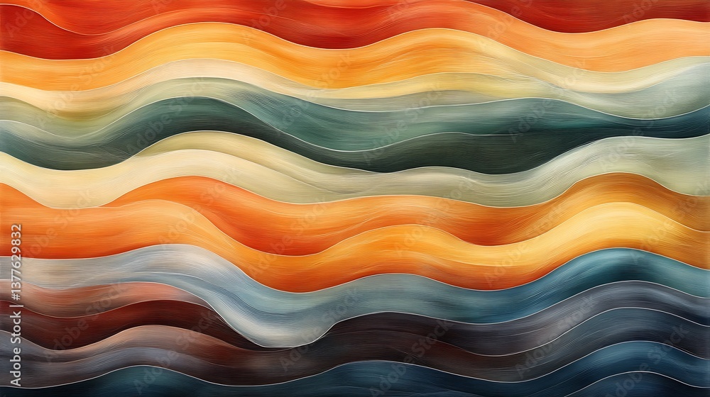 Poster abstract waves with colorful texture.