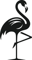 Obraz premium Black flamingo vector