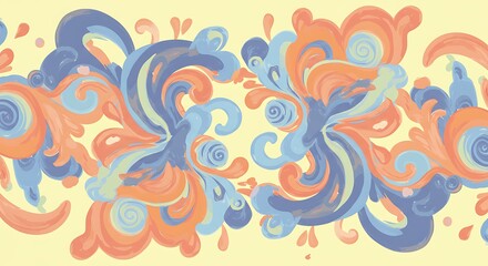 Whimsical Pastel Swirls: Abstract Fluid Art Painting AI Generated
