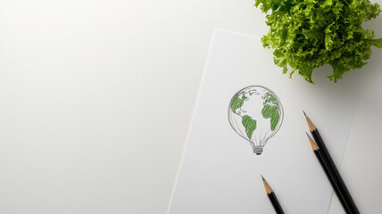 drawing a poster for an environmental awareness campaign