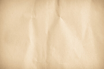 Naklejka premium Old paper vintage texture surface for background. Recycle pale brown paper crumpled texture, Cream color recycled kraft paper texture blank with copy space for text.