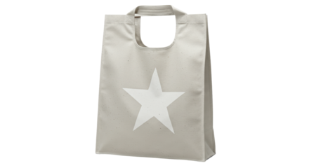 Isolated Canvas Tote Bag with Star