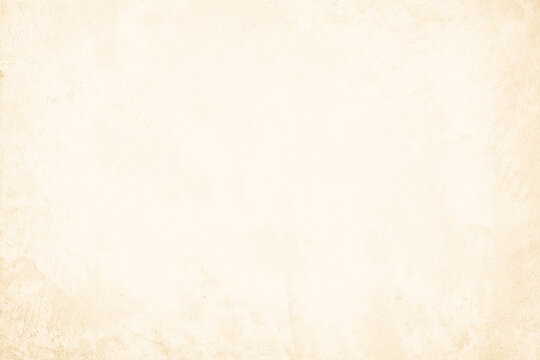 Colour old concrete wall texture background. Close up retro plain cream color cement wall background texture. Design paper vintage parchment element.