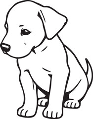 Cute puppy. Hand drawn vector illustration