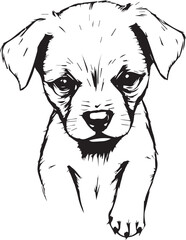 Cute puppy. Hand drawn vector illustration