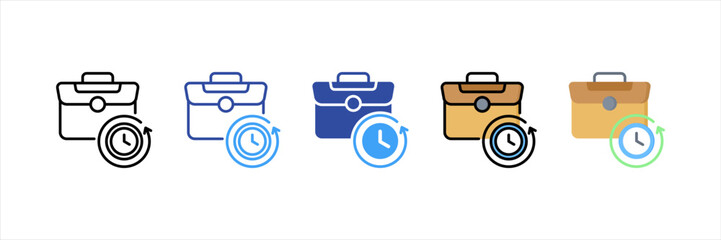 Full Time Multi Style Icon Set