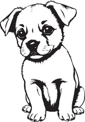 Cute puppy. Hand drawn vector illustration