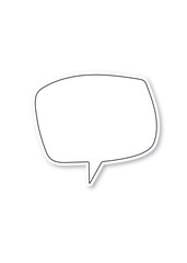 This is a simple hand-drawn touch balloon. It has a shadow.