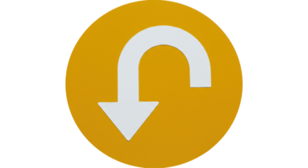 Isolated U-Turn Sign