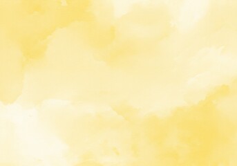 Obraz premium Soft yellow watercolor wash background texture. AI Generated