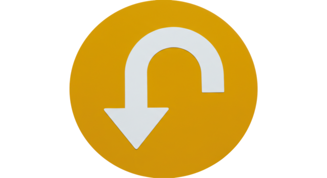 Isolated U-Turn Sign