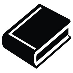 Black Book Icon – Simple, Minimalist, and Modern Vector Illustration