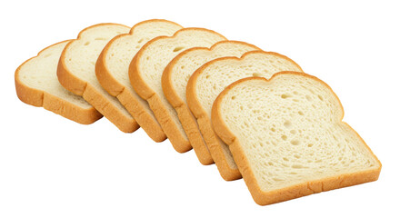 Isolated Multiple Slices of Bread