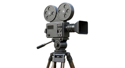Isolated Old Movie Camera
