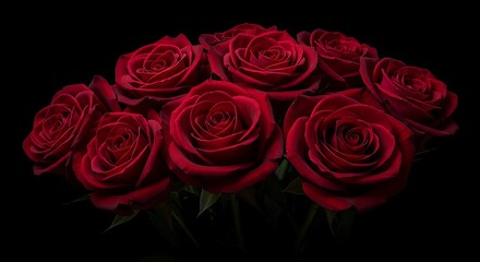 Fototapeta premium Crimson Night Blooms AI Generated