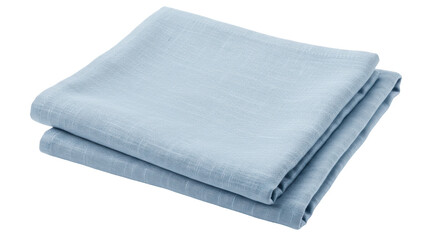 Isolated Folded Blue Napkins