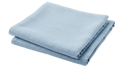 Isolated Folded Blue Napkins