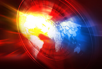 Graphical world news studio background concept series 2092