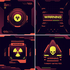 Obraz premium Warning Sign Background Set