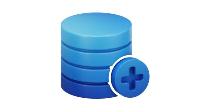 Isolated Database Plus Sign