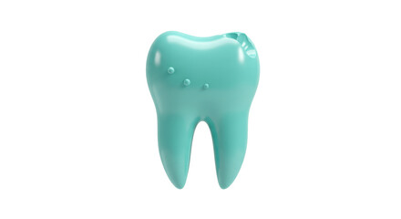 Isolated Blue Tooth With Cavity