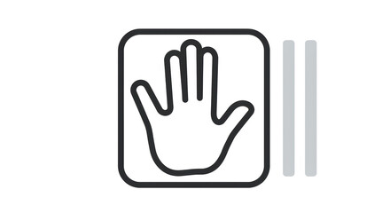 Isolated Handprint Icon