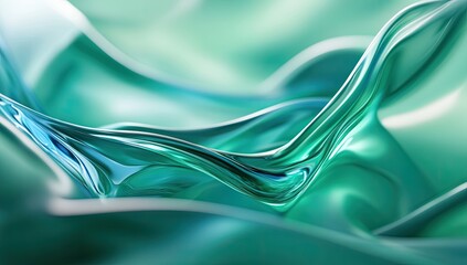 Fluid teal abstract design