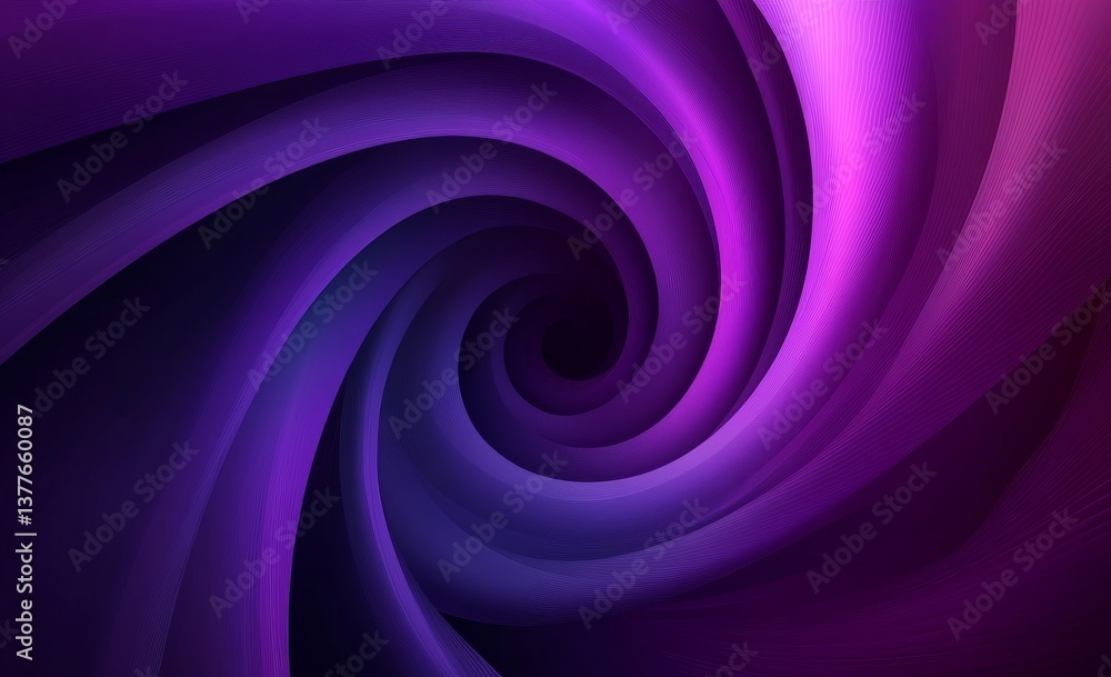 Aufkleber vibrant purple swirl with dynamic spirals and gradients in abstract design