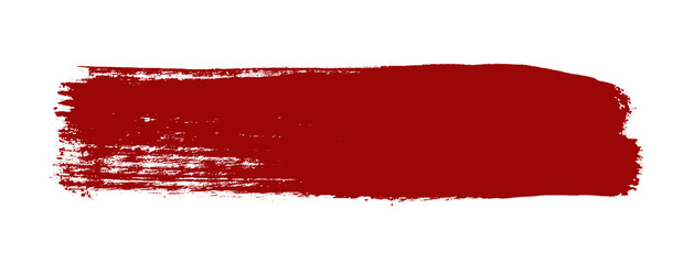 Pinselstrich in rot als Farbmarkierung