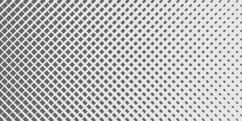 Horizontal halftone with grey rhombus pattern background. Vector Illustration.