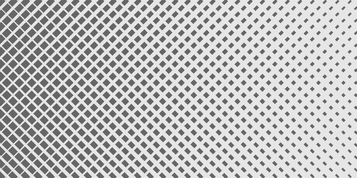 Horizontal halftone with grey rhombus pattern background. Vector Illustration.