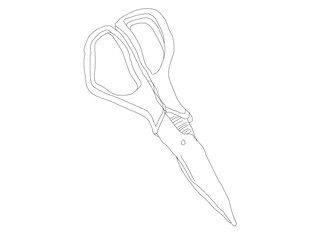 scissors on white background