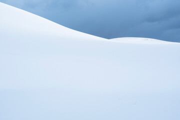 冬の鳥取砂丘の雪景色 鳥取県 鳥取砂丘