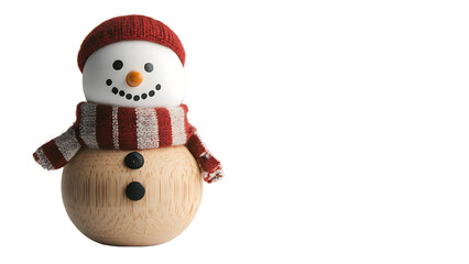 Snowman isolated on a white background with Christmas and winter decorations