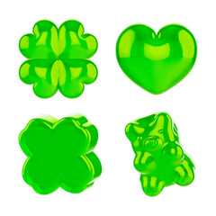 candy, green, glass, 3d, object