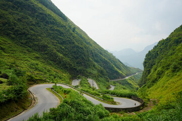 Winding Mountain Pass, No people - Ha Giang Loop, Vietnam 
