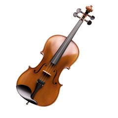 Fototapeta premium Violin with intricate design on a black background. transparent background.