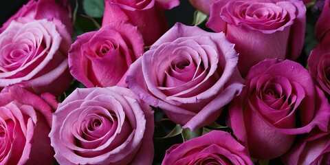 Naklejka premium Purple rose blossoms in a captivating floral arrangement A true floral delight SS5624