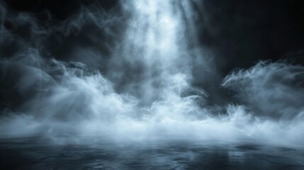 Beam of Fog: A soft beam of light breaking through dense fog, creating an eerie, haunting atmosphere that evokes a sense of mystery and adds mood to the environment.