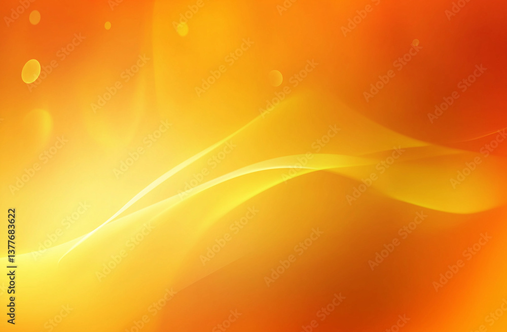 Poster abstract orange and yellow background with bokeh effect