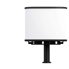 Fototapeta premium Modern lamp with a cylindrical shade and sleek base. transparent background.