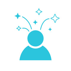 Obraz premium Talent Icon, Isolated on White Background, From blue icon set