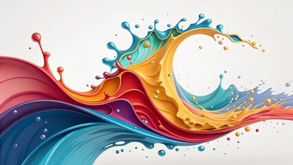 Colorful abstract car background with waves and modern design