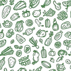 Vibrant vegetable pattern