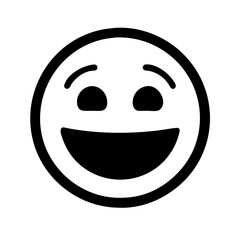 Smiley Face Vector Illustration | Simple Happy Emotion Icon