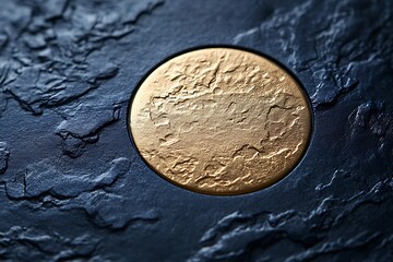 a textured surface with a round inset