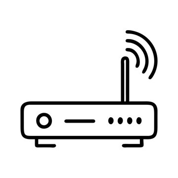 recommend clip art: WiFi Router Icon Vector. Wireless Internet Signal Outline Illustration