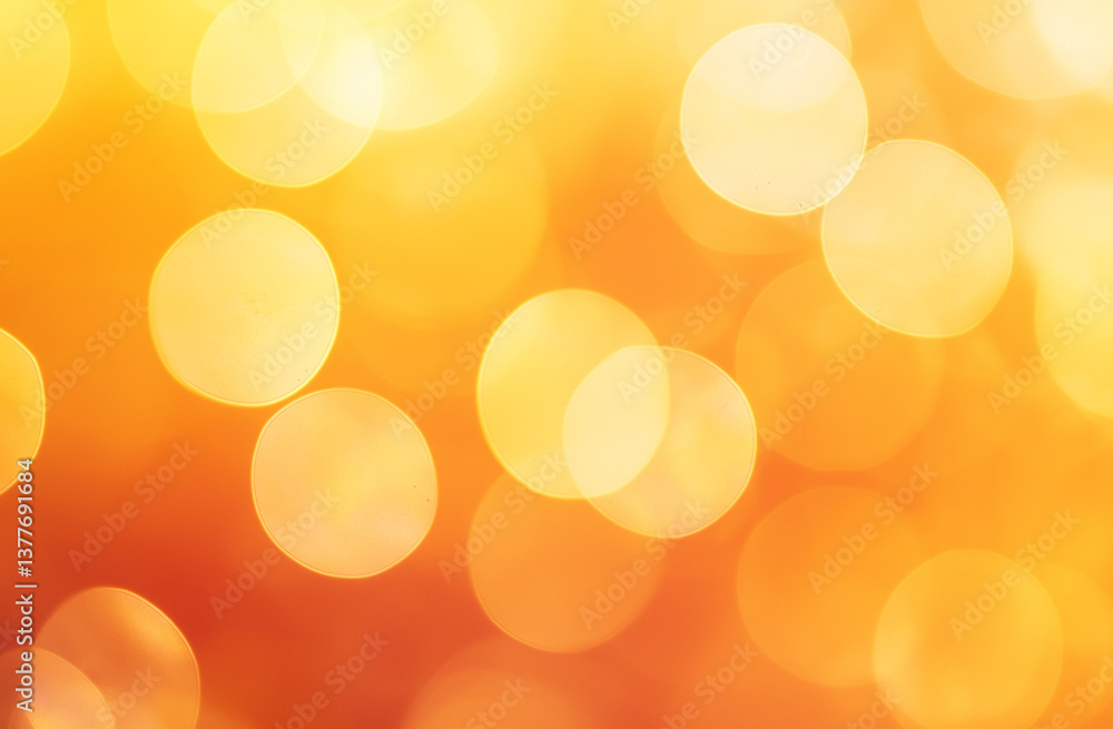 Aufkleber abstract orange and yellow background with bokeh effect