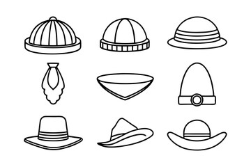  Cowboy Hat Icon Set