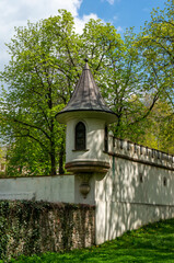 Elegant historic turret 'Plotkarka' (Gossip Girl). Kielce, Poland.
